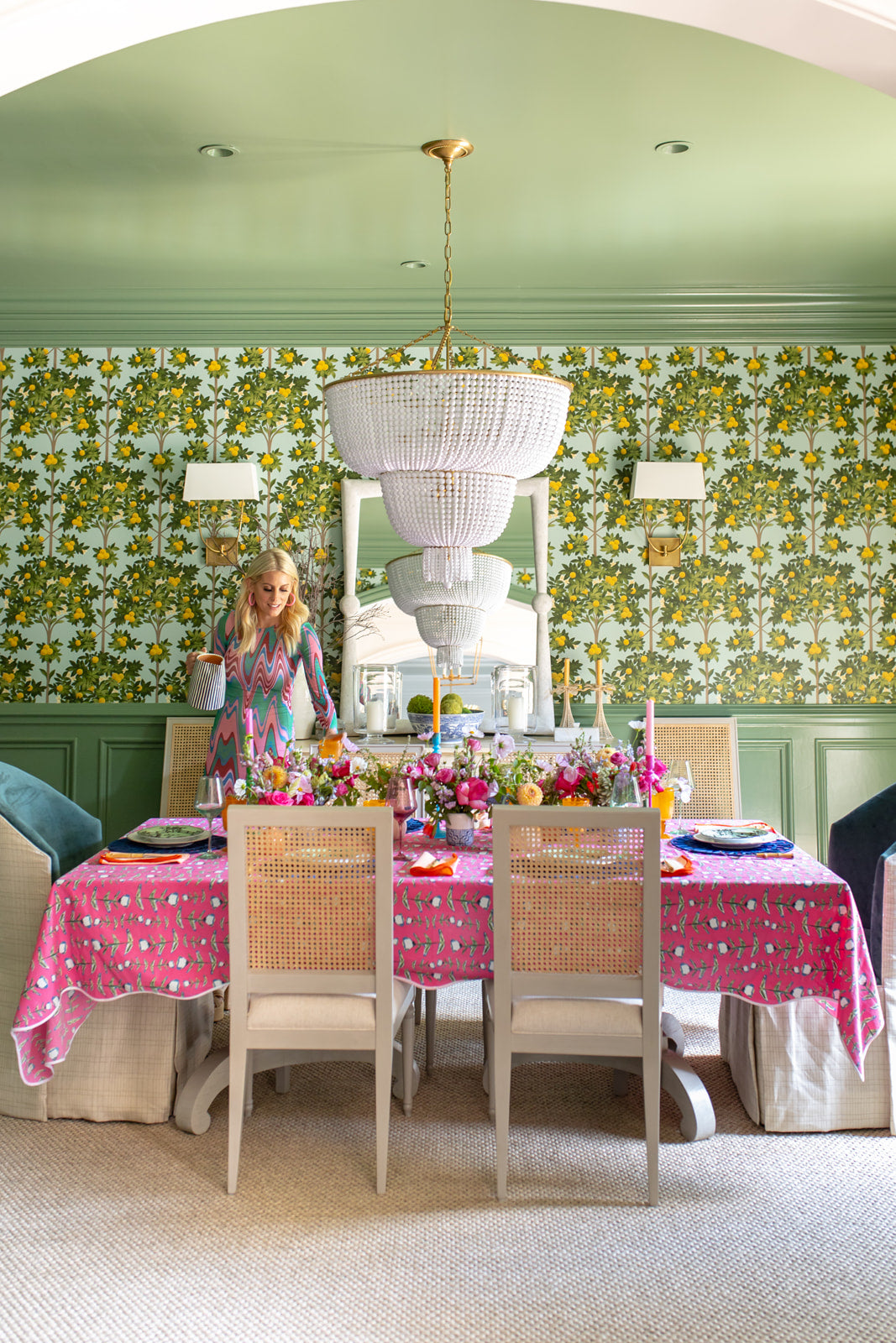 Pink Tulip Tablecloth (Modafleur X Erin Donahue Tice)