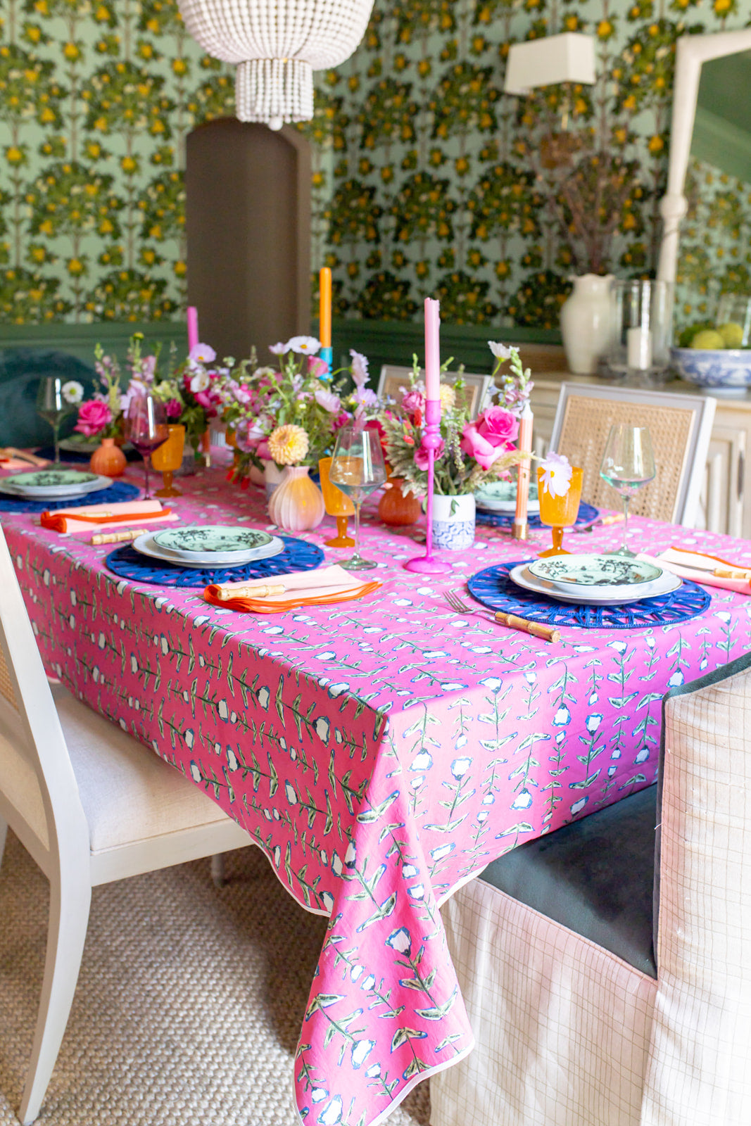 Pink Tulip Tablecloth (Modafleur X Erin Donahue Tice)