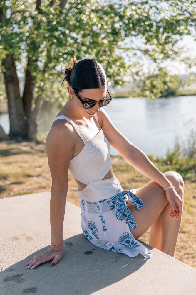 THE LOTUS SARONG - BLUE