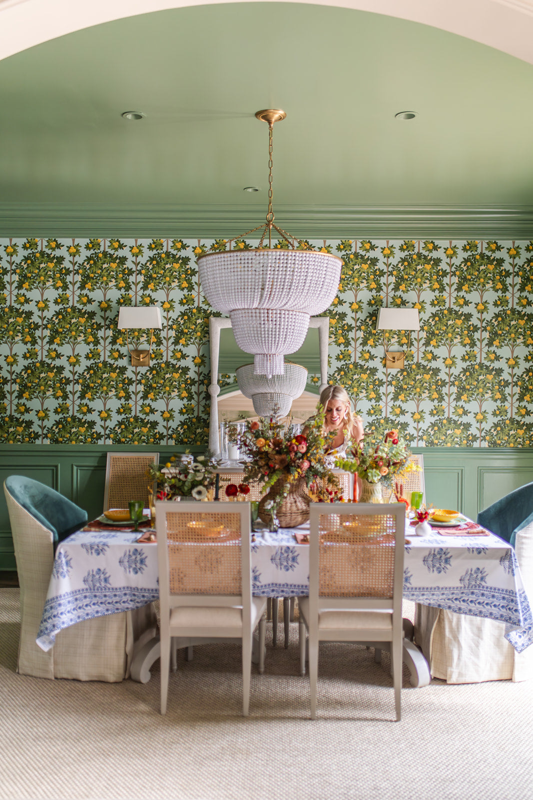 THE BLUE LILY TABLECLOTH
