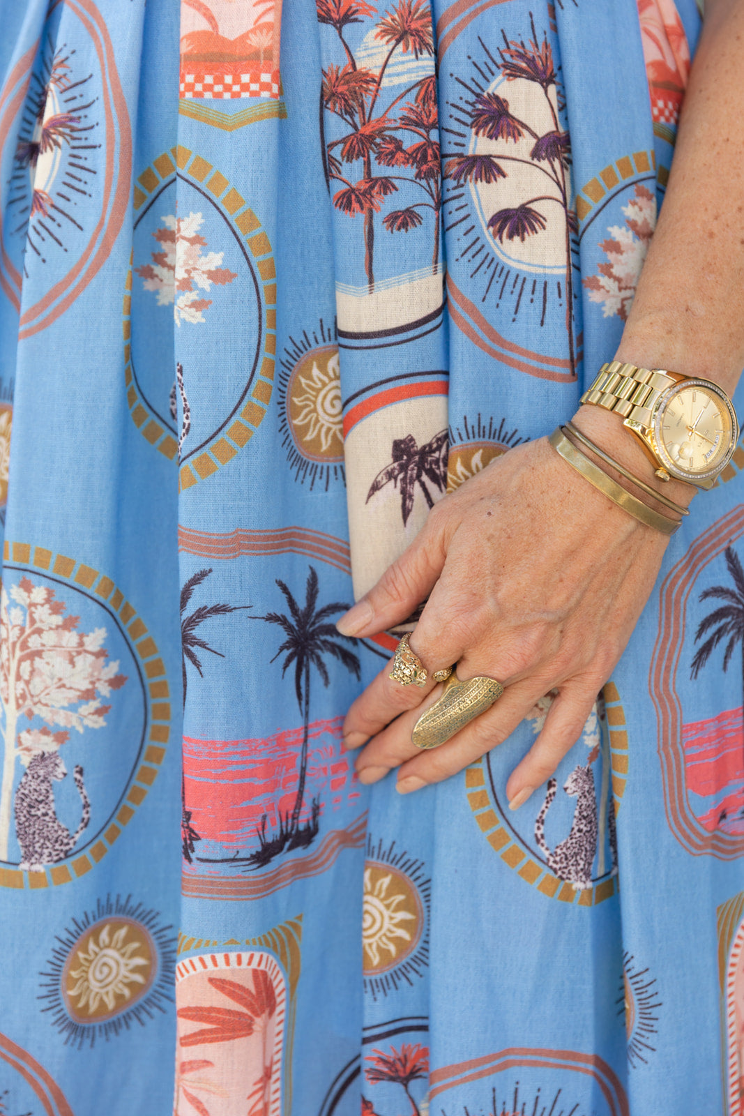 THE FREYA DRESS IN RESORT BLUE