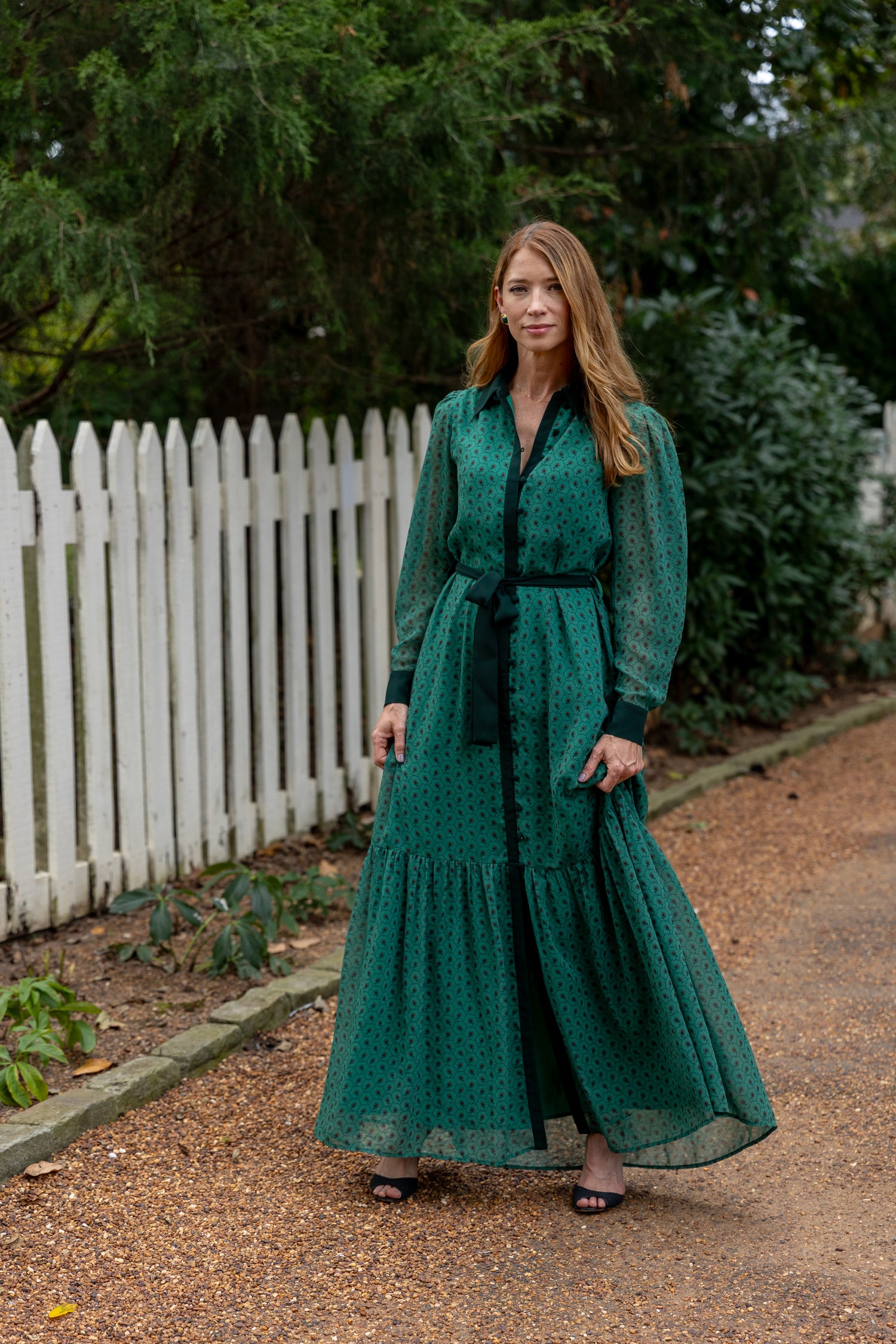 THE ASHTON DRESS - GREEN FLORAL